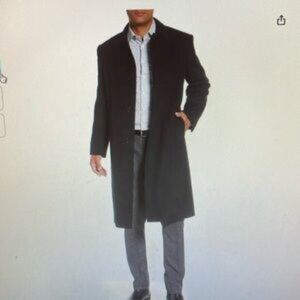 HART SCHAFFNER MARX MEN'S CASHMERE-BLEND OVERCOAT SIZE 42R.